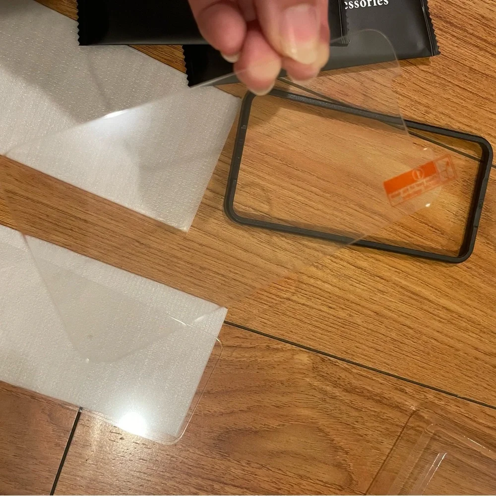 2 Black Screen Protector Accessories Set